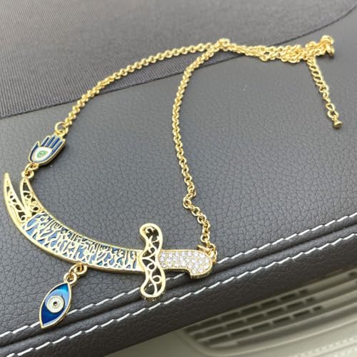 Islam Car Hanging Muslim Turkish Evil Eye Imam Ali Sword Hamsa Hand of Fatima car Pendant