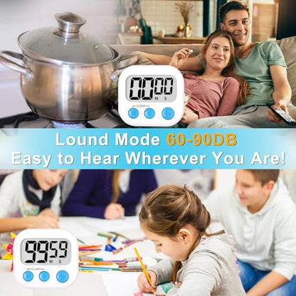 ZILLEEN Classroom Timer for Kids Teachers 2 Pack Digital Timers, White - color: White & White