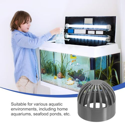 PATIKIL 2.5 Inch (63mm) Fish Cover Permeable Cap, 4 Pcs PVC Breathable Cap Aquarium Guard Fish Tank Intake Cover, Gray - color: Gray, size: 2.5Inch(63mm)