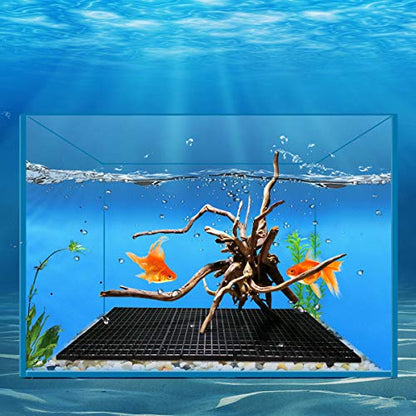 WEAVERBIRD 2 Pcs Aquarium Divider Tray Plastic Grid Divider Tray Egg Crate for Aquarium Fish Tank Bottom Isolation, Black - color: Black