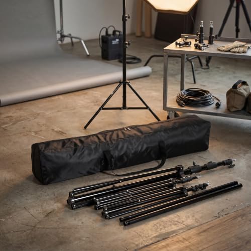 3 Pcs Tripod Carrying Case Bag Water Resistant Durable Lightweight Multifunctional Tripod Carrying Case with Heavy Duty Suit for Tent, Fishing Pole, Lights, Cameras (Black,47 x 8 x 8 in) - size: 47 x 8 x 8 in