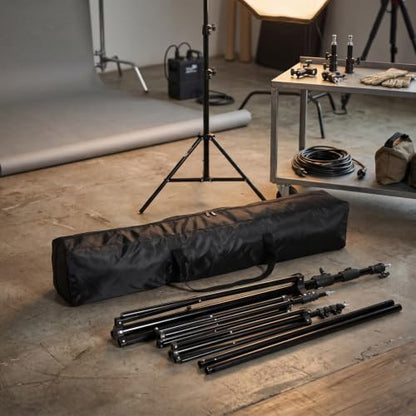 3 Pcs Tripod Carrying Case Bag Water Resistant Durable Lightweight Multifunctional Tripod Carrying Case with Heavy Duty Suit for Tent, Fishing Pole, Lights, Cameras (Black,47 x 8 x 8 in) - size: 47 x 8 x 8 in