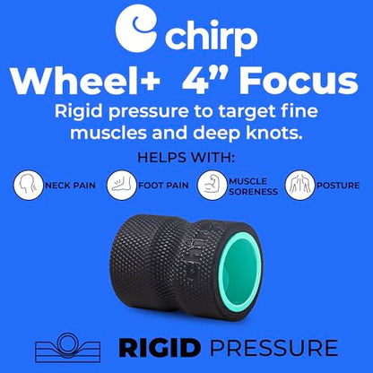 Chirp Wheel+ Foam Roller, Back & Neck Pain Relief, Mint 4-Inch | Focus Neck and Back Roller, Foam Roller for Tension Headaches, Trigger Point and Pressure Point Massage, 4 Inch - size: 4" - Focus