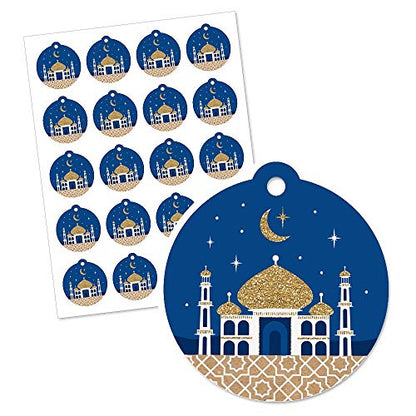 Big Dot of Happiness Ramadan - 이드 무바라크 선물 태그 (20개 세트)