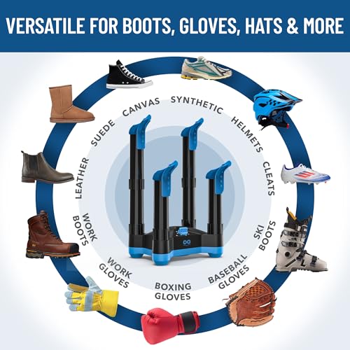 Everlasting Comfort Electric Boot Dryer for Work Boots, Silent Portable Shoe Dryer with Timer for Shoes, Boots and Cleats, Quick-Dry Glove Dryer Boot Warmer for Gloves, Helmets and Sneakers(2 Pair) - size: 2 Pair