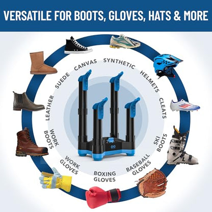 Everlasting Comfort Electric Boot Dryer for Work Boots, Silent Portable Shoe Dryer with Timer for Shoes, Boots and Cleats, Quick-Dry Glove Dryer Boot Warmer for Gloves, Helmets and Sneakers(2 Pair) - size: 2 Pair