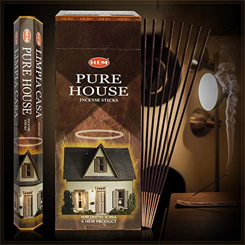 Pure House Incense Sticks and Incense Stick Holder Bundle Insence Insense Hem Incense Sticks - color: Pure House