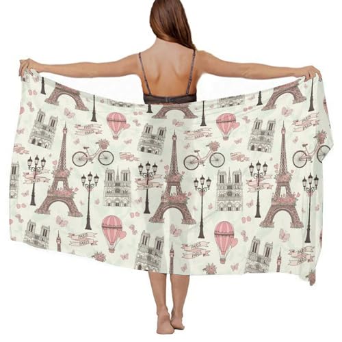 Chiffon Shawl Scarf Sarong And Sun Protective Shawl Long Lightweight Travel Scarf - color: Color297