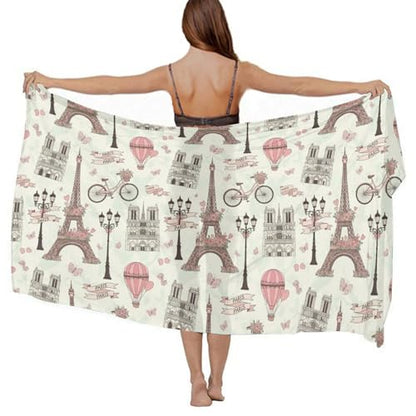Chiffon Shawl Scarf Sarong And Sun Protective Shawl Long Lightweight Travel Scarf - color: Color297