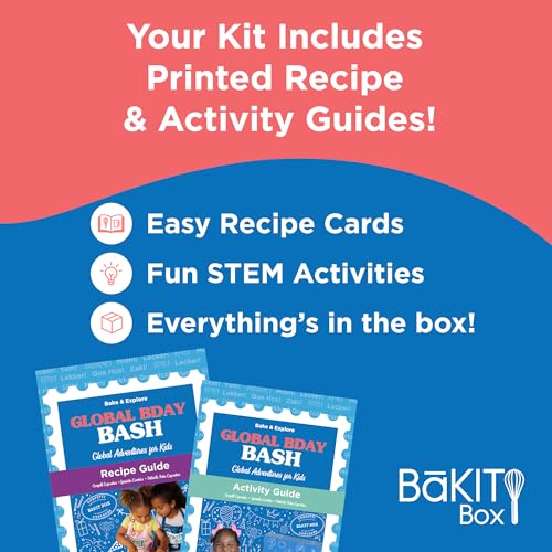 BāKIT Box Confetti Cupcakes Birthday Kit for Kids – Global Celebration Baking Kit – Cupcake Liners & Candles Included – STEM Birthday Activities – Ages 5–13 - color: Confetti Cupcakes