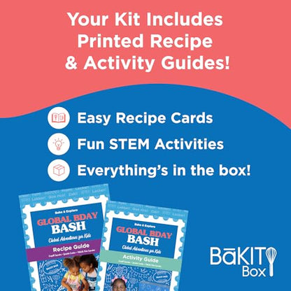 BāKIT Box Confetti Cupcakes Birthday Kit for Kids – Global Celebration Baking Kit – Cupcake Liners & Candles Included – STEM Birthday Activities – Ages 5–13 - color: Confetti Cupcakes