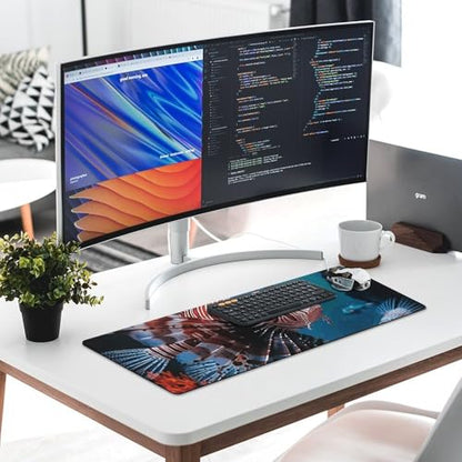 Large Size Gaming Mouse Pad Fish in Fish Tank Desk Mat Non-Slip Base Waterproof Desktop Writing Pad for Office Home - color: Fish in Fish Tank, size: 30x80cm