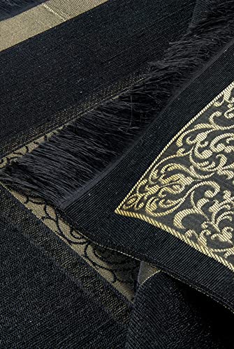 ihvan online Hajj와 Umrah, 무슬림 기도 러그, 이슬람 매트, 비즈 테스비, 야센 북, 미스왁, 이슬람 쿠피 모자, 라마단 및 이드 선물용 이슬람 디럭스 세트, 블랙/세트 3 - color: 블랙 / 세트 3