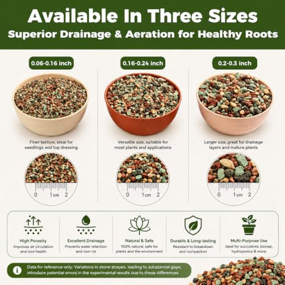 6.6 Pounds Mix Horticultural Lava Rocks, 5-8 mm Lava Rocks for Plants, Bonsai Rocks Horticultural Grit Soil Cover Gravel for Succulents and Hydroponics, Fairy Gardening, Top Dressing, Plant Drainage - size: 0.2-0.3 inch, style: Mix lava/ 6.6 pounds