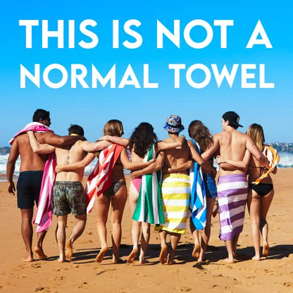 Dock & Bay Beach Towel - Quick Dry, Sand Free - Compact, Lightweight - 100% Recycled - Includes Bag - Cabana - Bondi Blue - Extra Large (200x90cm, 78x35) - color: Cabana - Bondi Blue, size: Extra Large (200x90cm, 78x35")