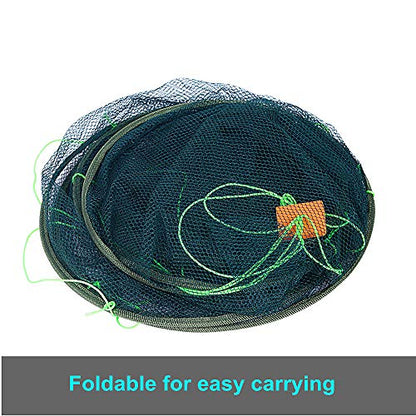 Persei Foldable Fishing Net Hand Casting Cage Crab Net for Fish Shrimp Minnow Crayfish Crab - color: Big 39.4inch/100cm