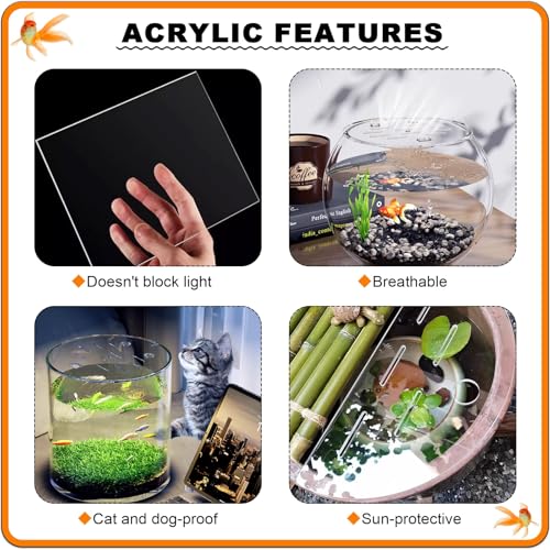 Custom Fish Tank Cover Plate, Acrylic Aquarium Anti-Jump Cover Lid Transparent Invisible Top Cover Plate, It Helps with The Water Evaporation(18"/45cm) - size: 18"/45cm