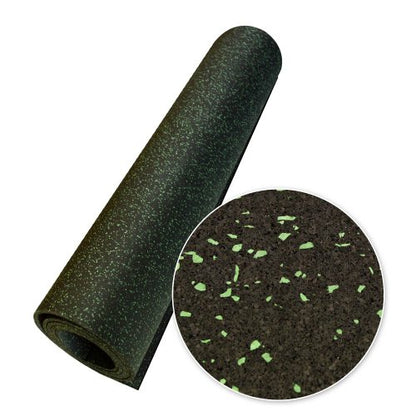 Rubber-Cal Elephant Bark Flooring 3/8-inch T x 4-feet - color: Green Dot, size: 48"L x 48"W x 0.4"Th