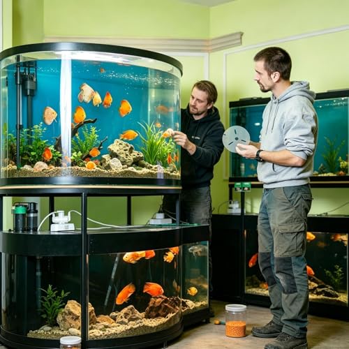 Acrylic Fish Tank Lid, Transparent Round Aquarium Cover, Anti Jump Protective Top Shield with Airflow Hole Feature, Lightweight Tank Guard Kit, Modern Style Lid, Office Use for Indoor