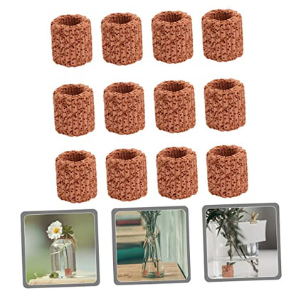 12Pcs Pottery Fixed Rings for Aquarium Plants Durable Lightweight Water Plant Holder for Fish Tank Decoration for Aquatic Plant Fixing and Fish Shelter