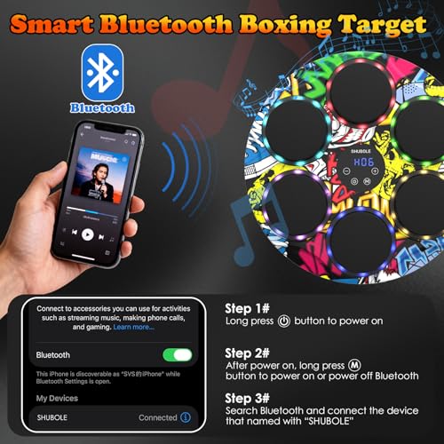 Music Boxing Machine with Gloves - Wall Mounted Punching Trainer for Adults & Kids, 9-Speed Punch Game, Wall Boxing Punching pad, 2025 Upgrade Gifts for Boys Age 6+ - style: Hip-Hop