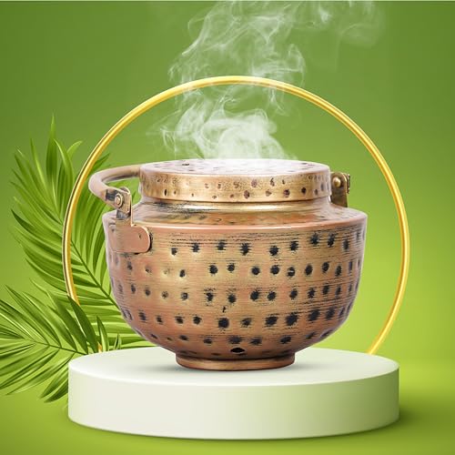 보헤미안 보헤미안 데코용 핸드 해머드 차콜 레진 콘 인센스 버너, 명상 영적 요가 데코, 빈티지 앤티크 데코, 엄마, 여성, 남성을 위한 새로운 집들이 선물!