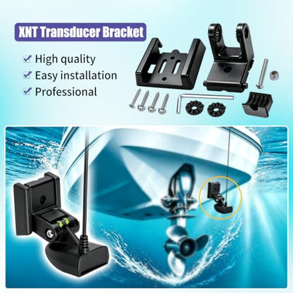 7400931 XNT Transducer Bracket Compatible with MHX XNT Transducer Mount | Transducer Mounting Plate Fits MHX XNT Model Transducers, Transom Mounting Hardware Kit, Vanshly