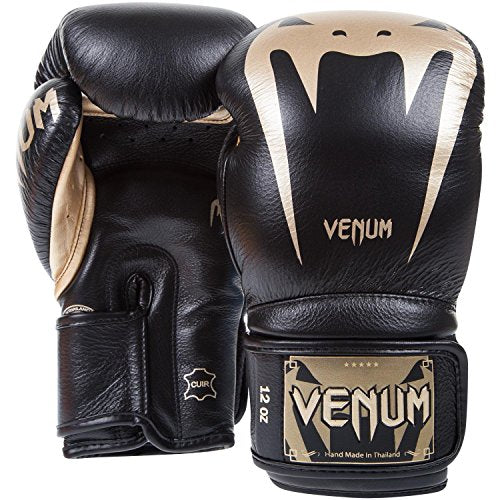 Venum Giant 3.0 Boxing Gloves - Nappa Leather - color: Black/Gold, size: 12 oz