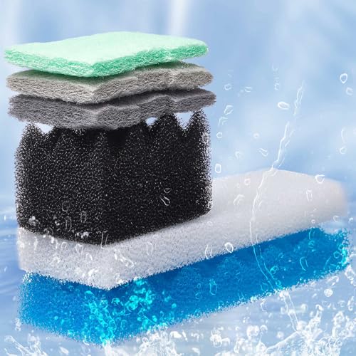 Threlaco 52 Pcs Replacement Filter Media Kit Compatible with Fluval 406/407 Aquarium Filters Include 12 Biological Foams Ammonia Remover Phosphate Pads Nitrite Remover, Towel and Grease - style: 406/407