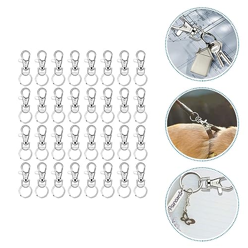 160pcs Rotation Lobster Claw Clasps Set Key Rings Swivel Keychain Accessories for Bags and DIY Projects