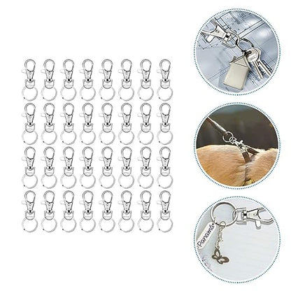 160pcs Rotation Lobster Claw Clasps Set Key Rings Swivel Keychain Accessories for Bags and DIY Projects