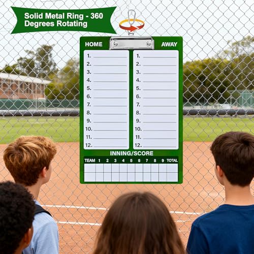 Baseball Lineup Board, Double-Sided Magnetic Coaching Clipboard | Includes dry erase marker for quick adjustments, player organization, and strategy planning during games and practices - style: BaseballBoard-Small