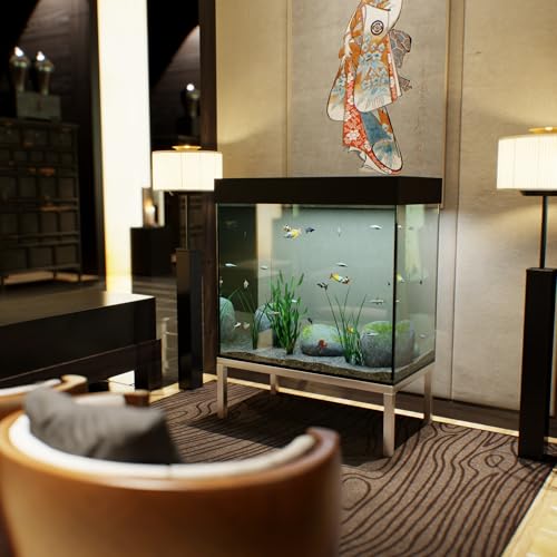 20 in X 36 in. Aquarium Stand | Industrial Style Aluminum Fish Tank Base with Open Frame Design - size: 20 W x 36 L x 12 H