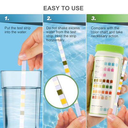 AAwipes 8-in-1 Aquarium Test Kit for Fish Tanks - Quick & Accurate Water Testing Strips for Aquariums & Ponds. Tests pH, Ammonia, Alkalinity, Hardness, Chlorine, etc. (K02-50) - color: 50 Strips