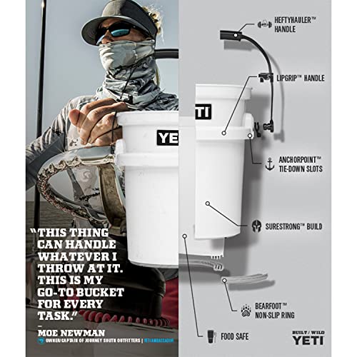 YETI Loadout 5-Gallon Bucket, Impact Resistant Fishing/Utility Bucket - color: Seafoam