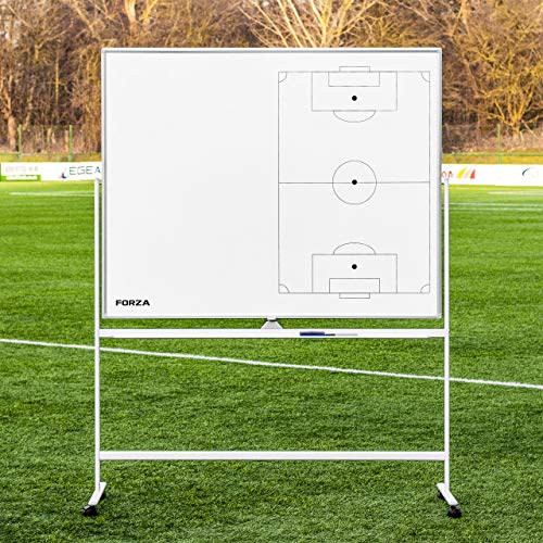 FORZA Double-Sided Wheeled Coaching Whiteboards | Dry Erase Board Equipped with Magnetic Markers, Pen & Eraser [60in x 47in or 35.4in x 24in] (Soccer, 60" x 47") - size: 60" x 47", style: Soccer
