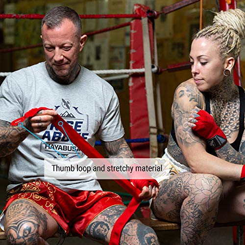 Hayabusa Boxing Hand Wraps Perfect Stretch 4.0 for Men & Women - color: Red