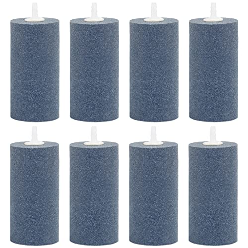 Pawfly 8 PCS Large Air Stones Cylinder, 4 x 2 Inch Aerator Bubble Diffuser for Ponds, Aquarium or Fish Tank - size: 4x2" (8 Pack)