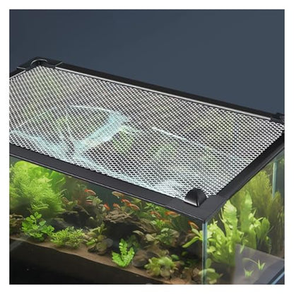 LZMZMQ Aquarium Anti Jump Cover Magnetic, Custom Size Fish Tank Top Lid, Terrarium Ventilation Opening Hood, Avoid Cat Catching Fish, Front/Side Mount(L35xW20cm/13.8x7.9in) - size: L35xW20cm/13.8x7.9in