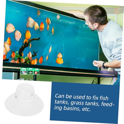 VICASKY 50pcs Aquarium Feeder Cup Suckers for Fish Tank Feeding Easy to Install Fixed Aquarium Feeder Accessories - size: 2.60X2.60X1.50CM