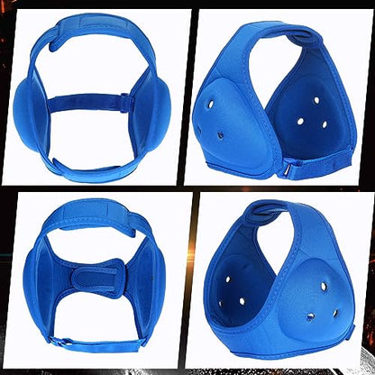 Jerify 2 Pcs Wrestling Headgear for Kids Youth Soft Grappling Headgear Wrestling Adjustable Ear Guard Protective(Blue) - color: Blue