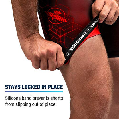 Hayabusa Geo Vale Tudo Shorts Men - color: Red, size: XX-Large