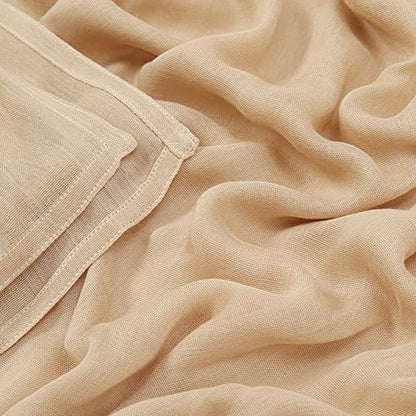 Yeieeo Women's Hijab Lightweight Breathable Solid Color Soft Cotton Hijab for Women Muslim Fashion Scarves - color: Nude