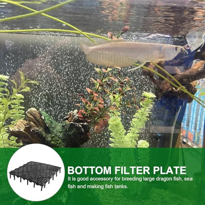 Totority Black PVC Under Plates – 80PCS Aquarium Base Plates for Efficient Water Filtration, Easy Installation, and Fish Tank Maintenance