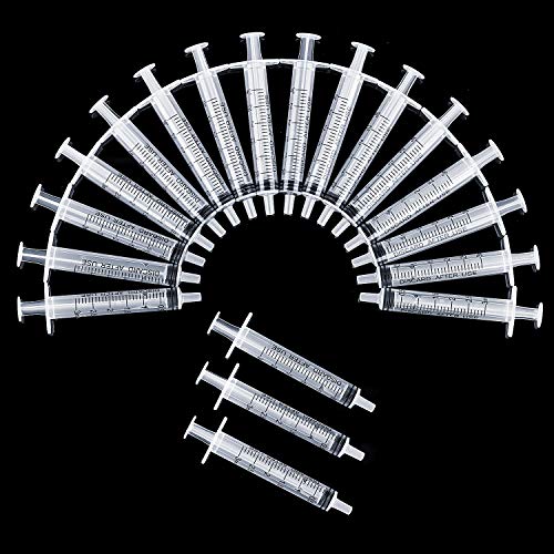 Frienda 20 Packs Syringes Without Needles,3 Ml | Large Plastic Measuring Tools for Food, Horse Care, Lab Dispensing, Graduated Markings, Reusable Multipurpose Applicators - size: 3 ml