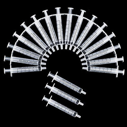 Frienda 20 Packs Syringes Without Needles,3 Ml | Large Plastic Measuring Tools for Food, Horse Care, Lab Dispensing, Graduated Markings, Reusable Multipurpose Applicators - size: 3 ml