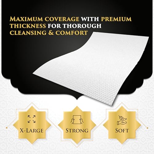 Wudu Towel After Ablution – 120 Count – Biodegradable Cloth-Based Dry Towels – Islamic Prayer Accessory for Home, Mosques, Travel – Pairs with Prayer Beads, Mats & Qibla Compass | Refill Pack - color: Refill Pack