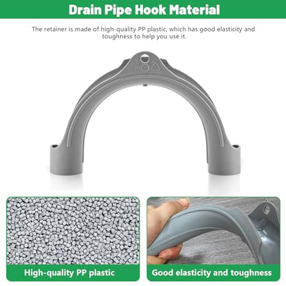 U Shape Washer Drain Hose Hook for Washing, Dishwashers, Sink Srain Hoses, U-Bend Hose Holder Hook Compatible with Samsung, GE Washing Machine Drain Hoses