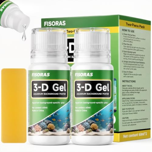 Aquarium Background Gel, 60ML(2OZ) with Sponge and Scraper (2pcs) | Easy to Apply, Clearer and Brighter - size: 120ml