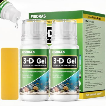 Aquarium Background Gel, 60ML(2OZ) with Sponge and Scraper (2pcs) | Easy to Apply, Clearer and Brighter - size: 120ml